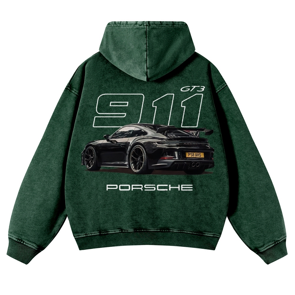 911 GT3 Racing Unisex Fit Vintage Washed Hoodie