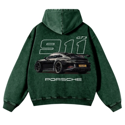 911 GT3 Racing Unisex Fit Vintage Washed Hoodie