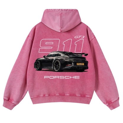 911 GT3 Racing Unisex Fit Vintage Washed Hoodie