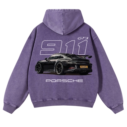911 GT3 Racing Unisex Fit Vintage Washed Hoodie