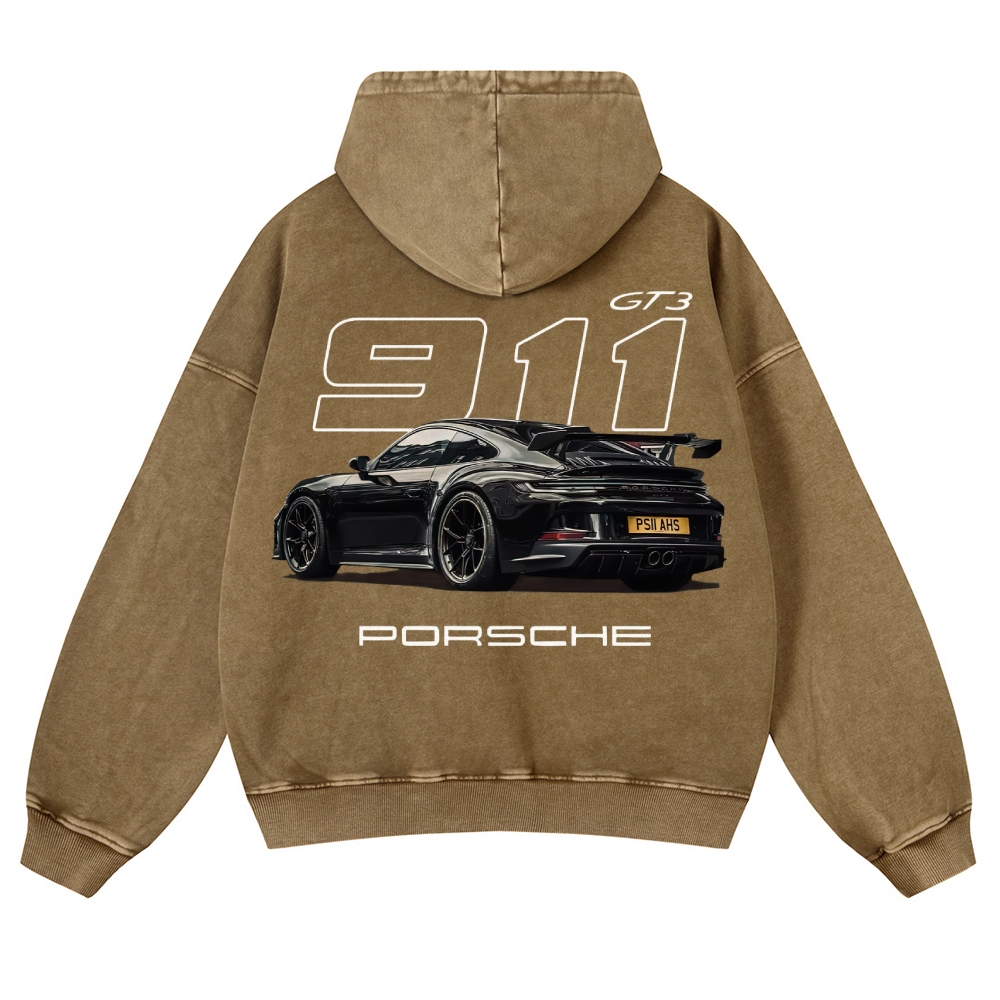 911 GT3 Racing Unisex Fit Vintage Washed Hoodie