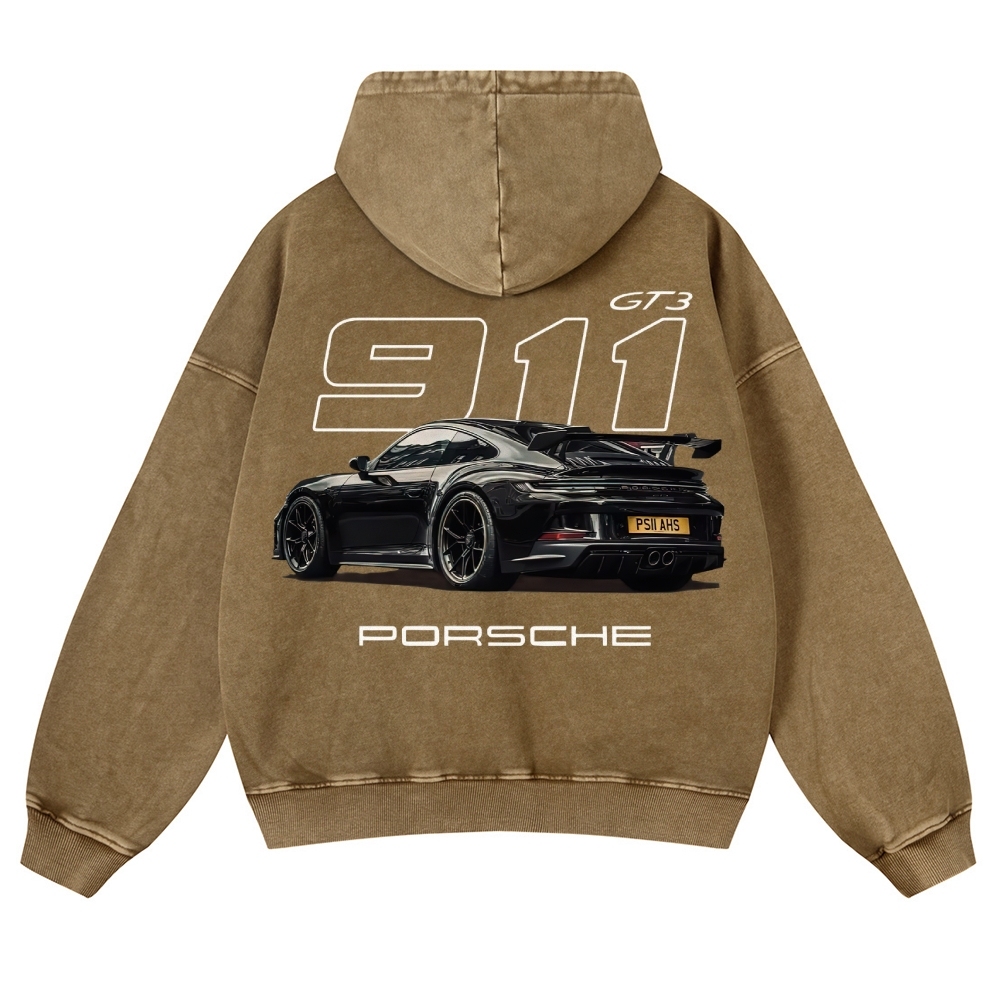 911 GT3 Racing Unisex Fit Vintage Washed Hoodie