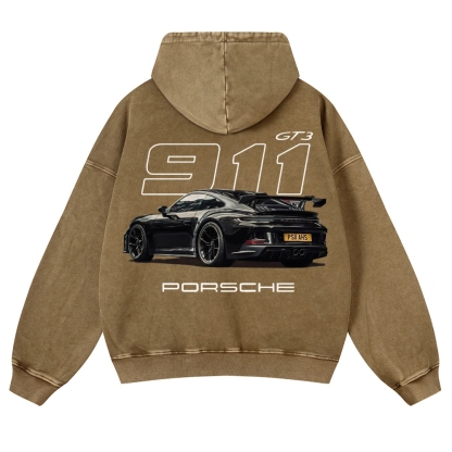 911 GT3 Racing Unisex Fit Vintage Washed Hoodie