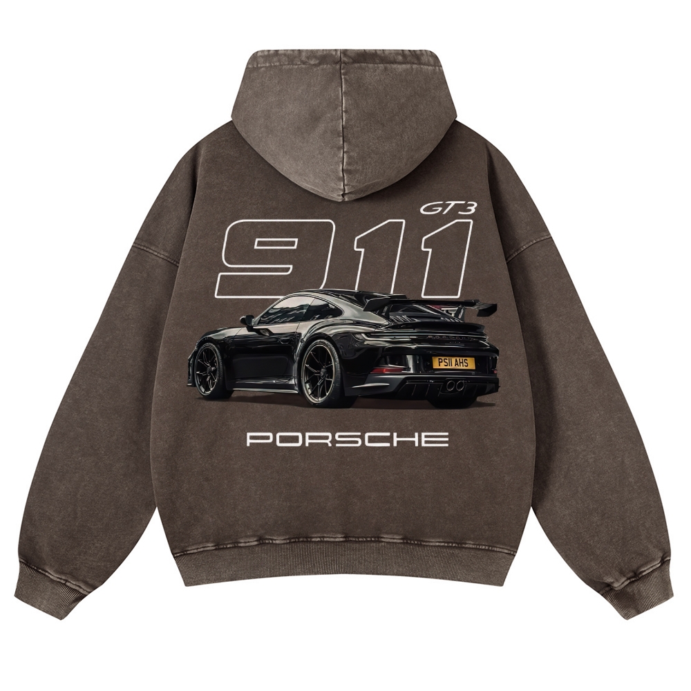 911 GT3 Racing Unisex Fit Vintage Washed Hoodie