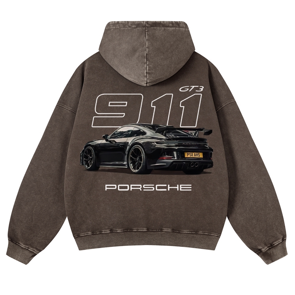 911 GT3 Racing Unisex Fit Vintage Washed Hoodie