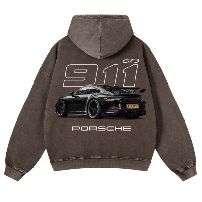 911 GT3 Racing Unisex Fit Vintage Washed Hoodie