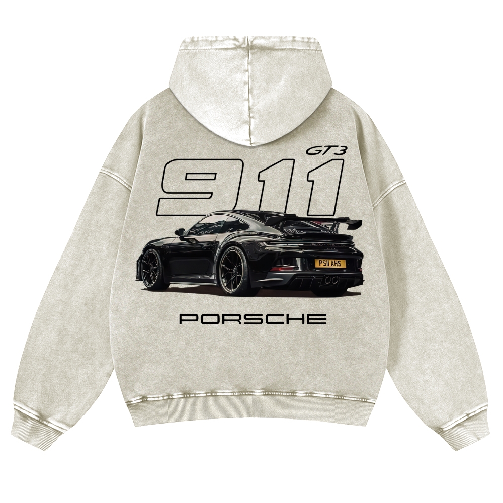 911 GT3 Racing Unisex Fit Vintage Washed Hoodie