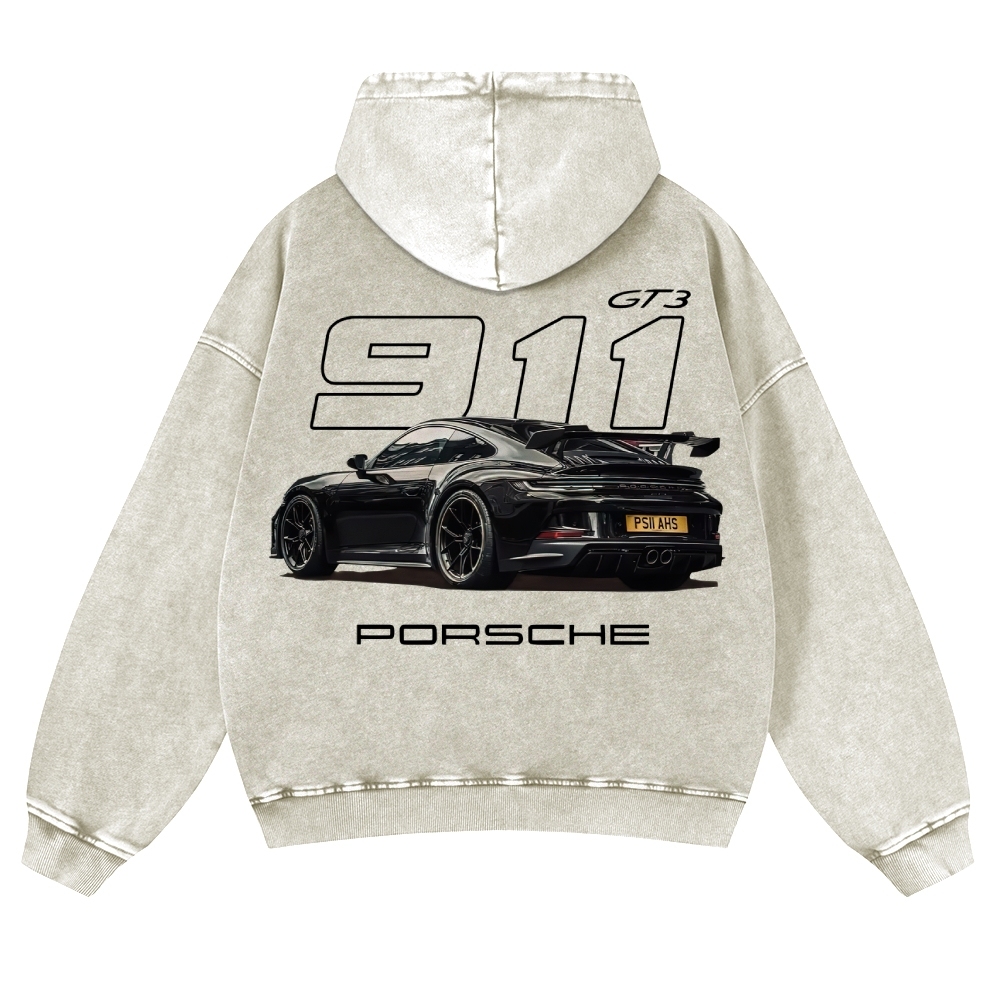 911 GT3 Racing Unisex Fit Vintage Washed Hoodie