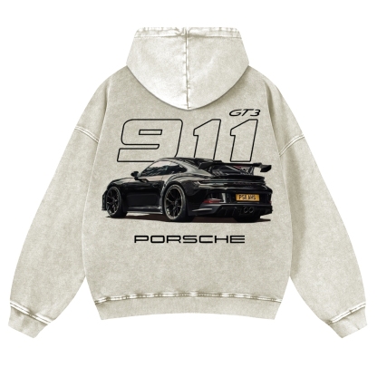 911 GT3 Racing Unisex Fit Vintage Washed Hoodie