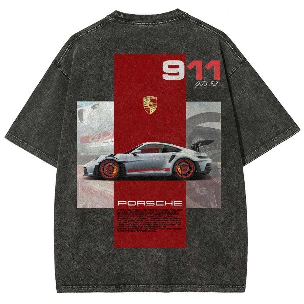 911 GT3 RS Racing Unisex Fit Washed T-Shirt