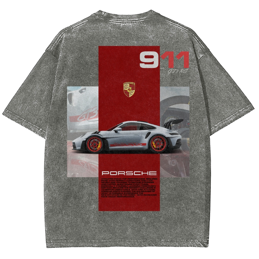 911 GT3 RS Racing Unisex Fit Washed T-Shirt