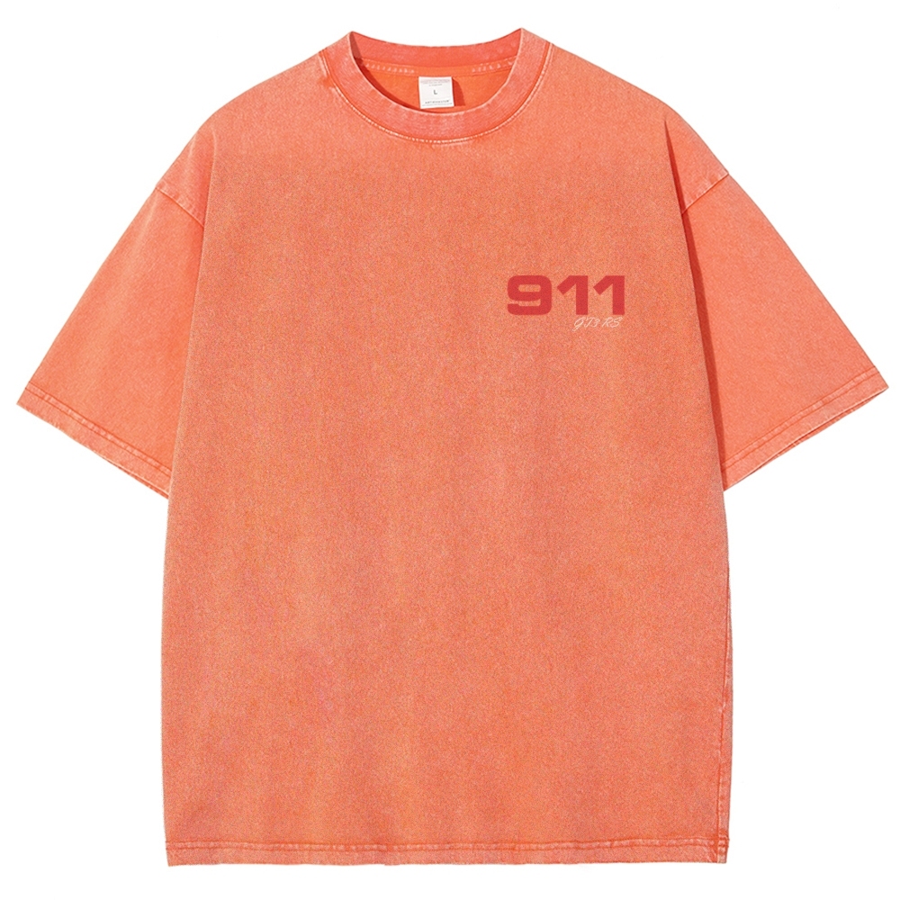 911 GT3 RS Racing Unisex Fit Washed T-Shirt