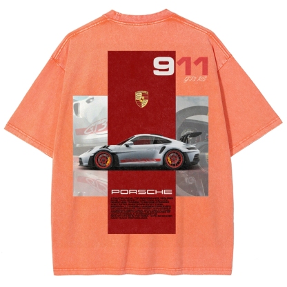 911 GT3 RS Racing Unisex Fit Washed T-Shirt