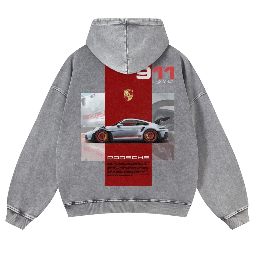 911 GT3 RS Racing Unisex Fit Vintage Washed Hoodie