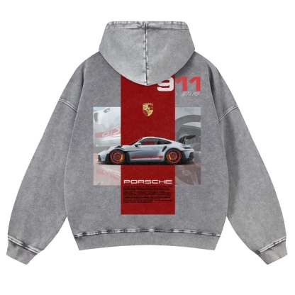 911 GT3 RS Racing Unisex Fit Vintage Washed Hoodie