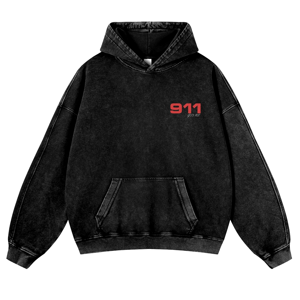 911 GT3 RS Racing Unisex Fit Vintage Washed Hoodie