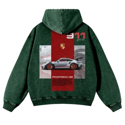 911 GT3 RS Racing Unisex Fit Vintage Washed Hoodie