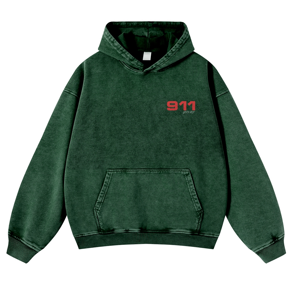 911 GT3 RS Racing Unisex Fit Vintage Washed Hoodie