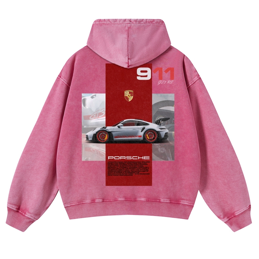 911 GT3 RS Racing Unisex Fit Vintage Washed Hoodie