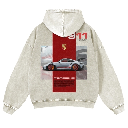 911 GT3 RS Racing Unisex Fit Vintage Washed Hoodie