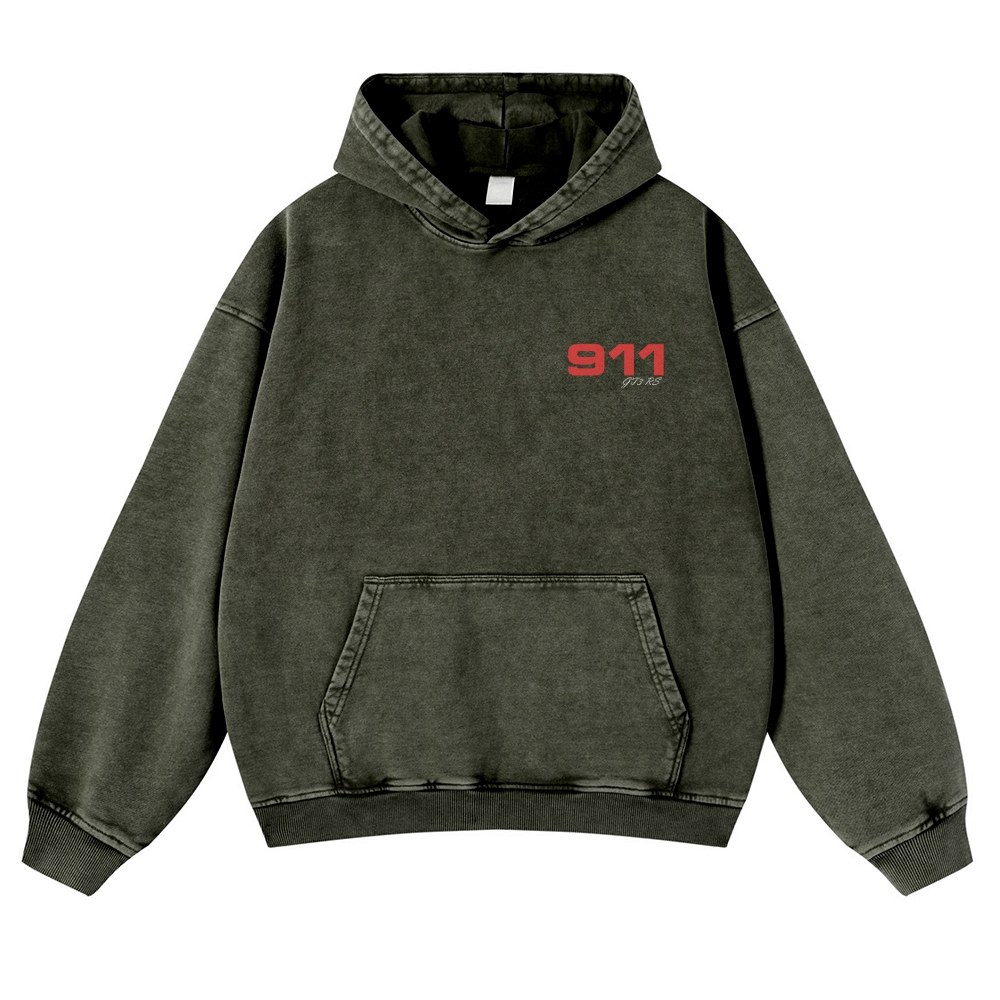 911 GT3 RS Racing Unisex Fit Vintage Washed Hoodie