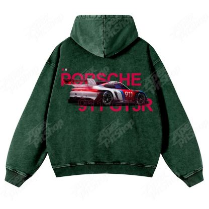 911 GT3R Unisex Fit Vintage Washed Hoodie