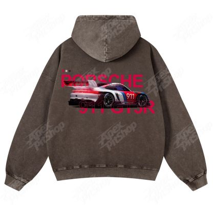 911 GT3R Unisex Fit Vintage Washed Hoodie