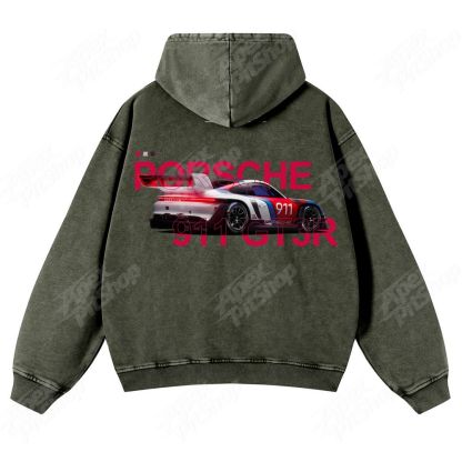 911 GT3R Unisex Fit Vintage Washed Hoodie