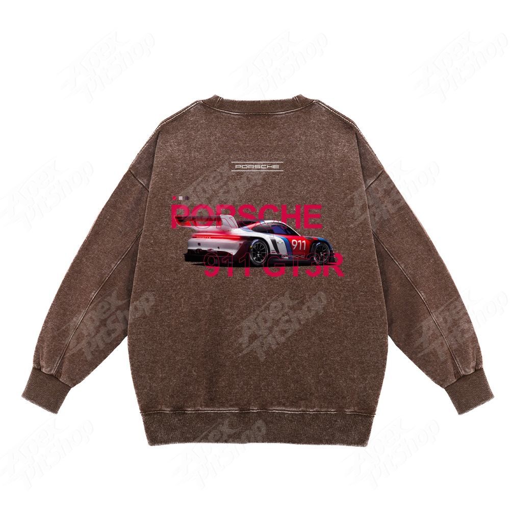 911 Or Custom Cars Unisex Washed Crewneck Sweatshirt