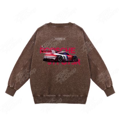 911 Or Custom Cars Unisex Washed Crewneck Sweatshirt