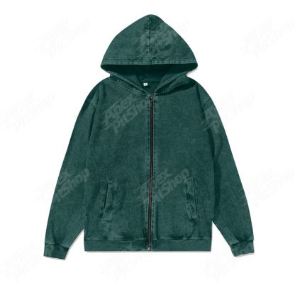 Zipper Shirt The Dream Model 911 Unisex Washed Cotton Zipper Hooded Sweatshirt