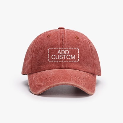 Photo Custom Unisex Washed Vintage Baseball Cap