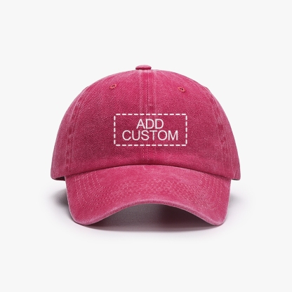 Photo Custom Unisex Washed Vintage Baseball Cap