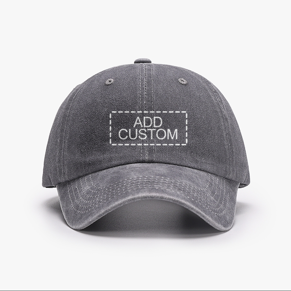 Photo Custom Unisex Washed Vintage Baseball Cap