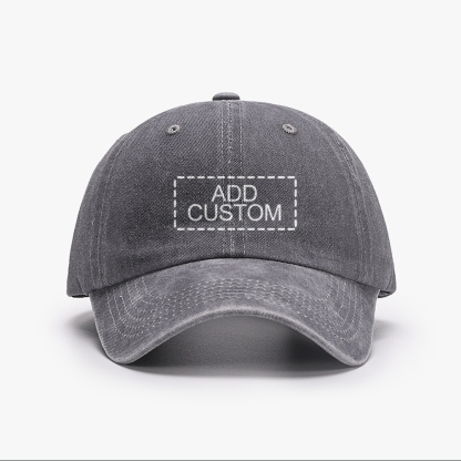 Photo Custom Unisex Washed Vintage Baseball Cap