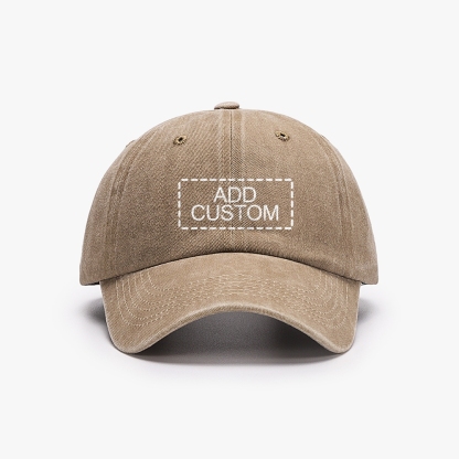 Photo Custom Unisex Washed Vintage Baseball Cap