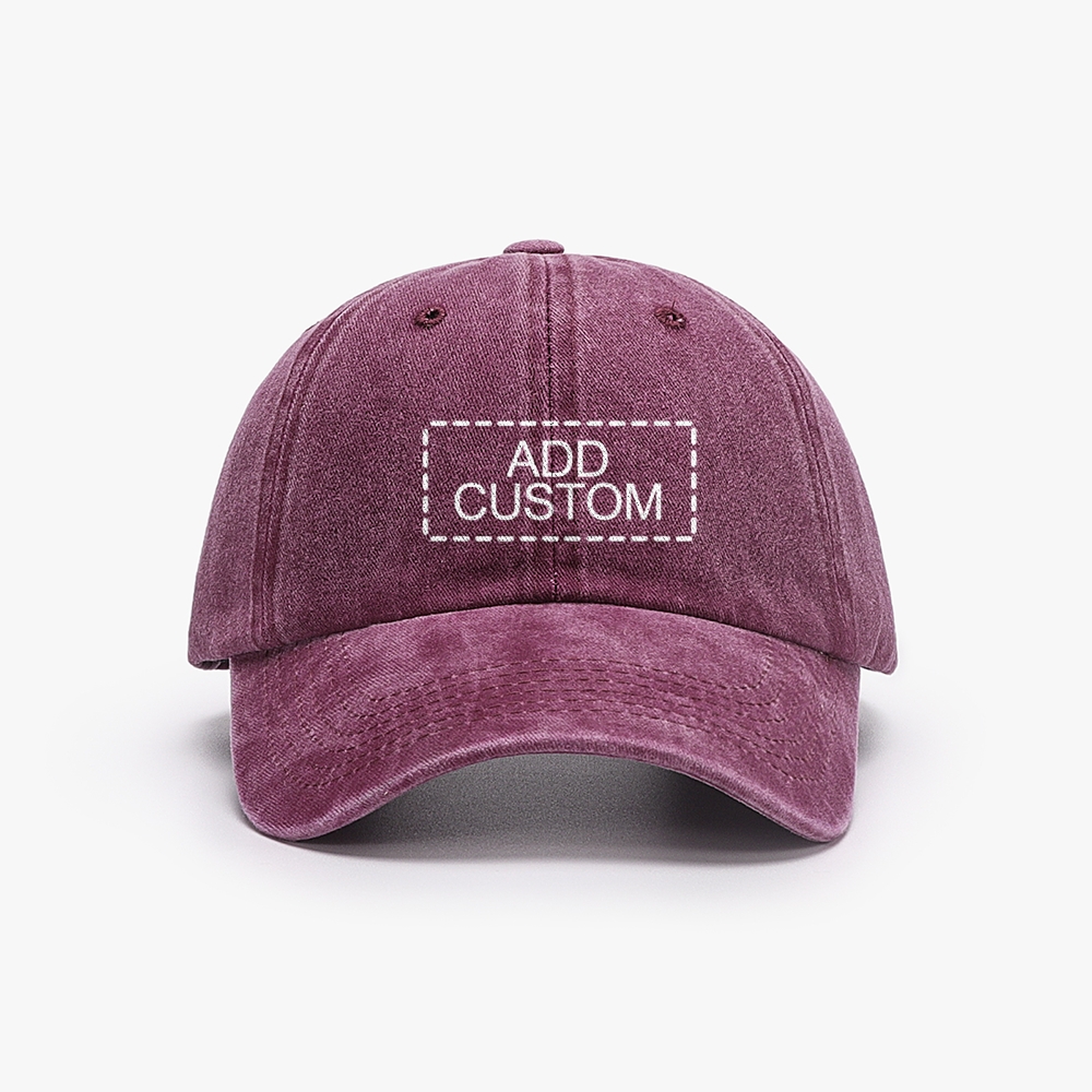 Photo Custom Unisex Washed Vintage Baseball Cap