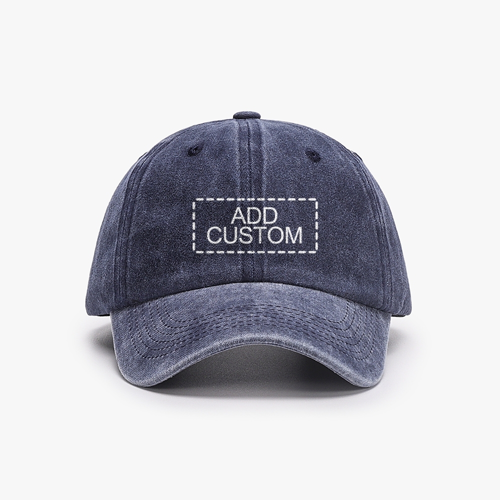 Photo Custom Unisex Washed Vintage Baseball Cap