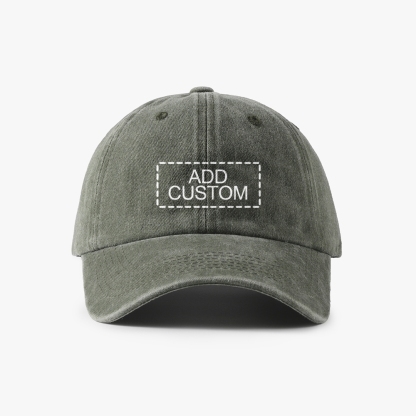 Photo Custom Unisex Washed Vintage Baseball Cap