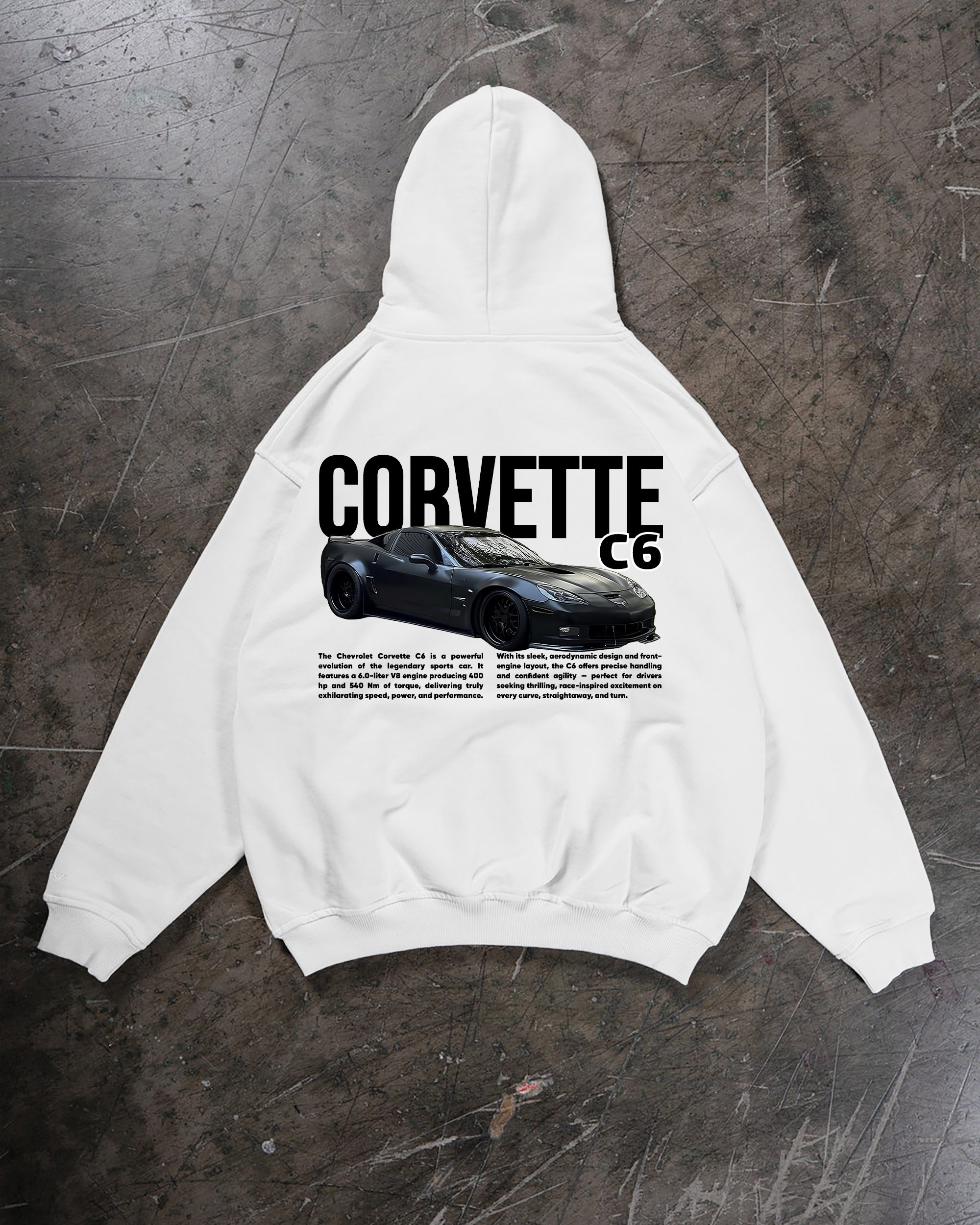 Corvette C6 Printed Fleece-lined Unisex Cotton Hoodie