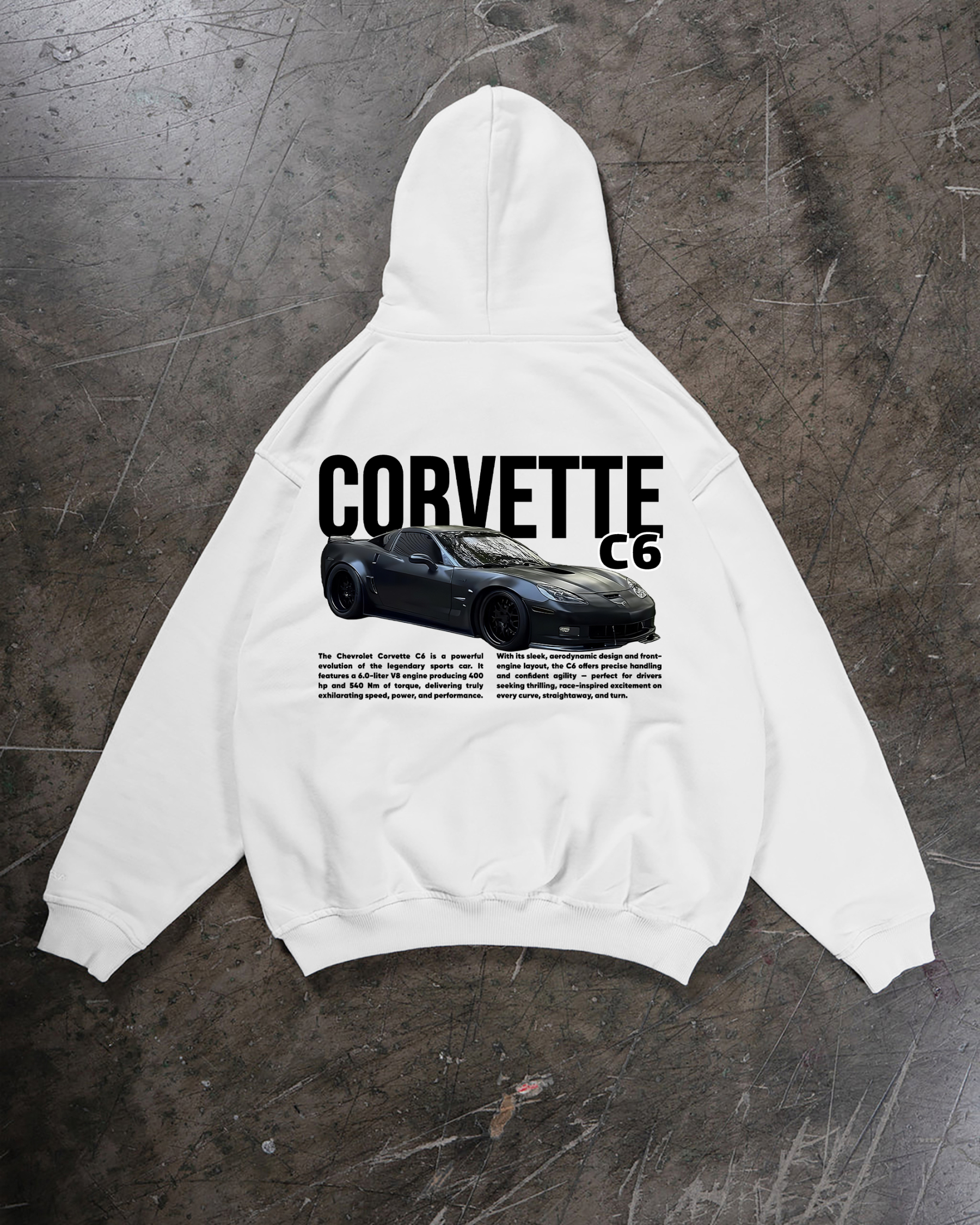 Corvette C6 Printed Fleece-lined Unisex Cotton Hoodie