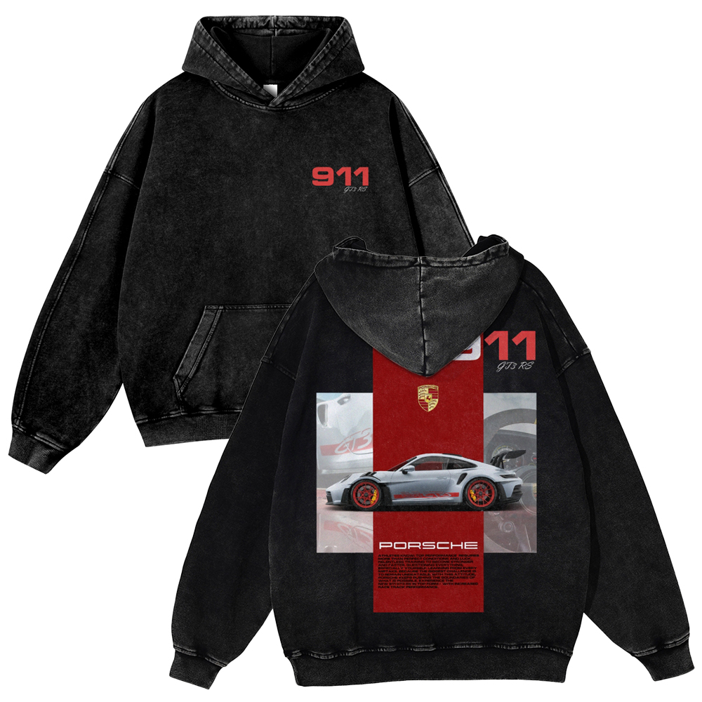 911 GT3 RS Racing Unisex Fit Vintage Washed Hoodie