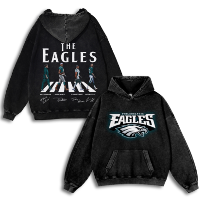 Casual Washed Hoodie|EAGLES