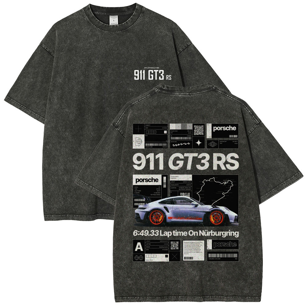 Nürburgring Racing Poster Unisex Fit Washed T-Shirt