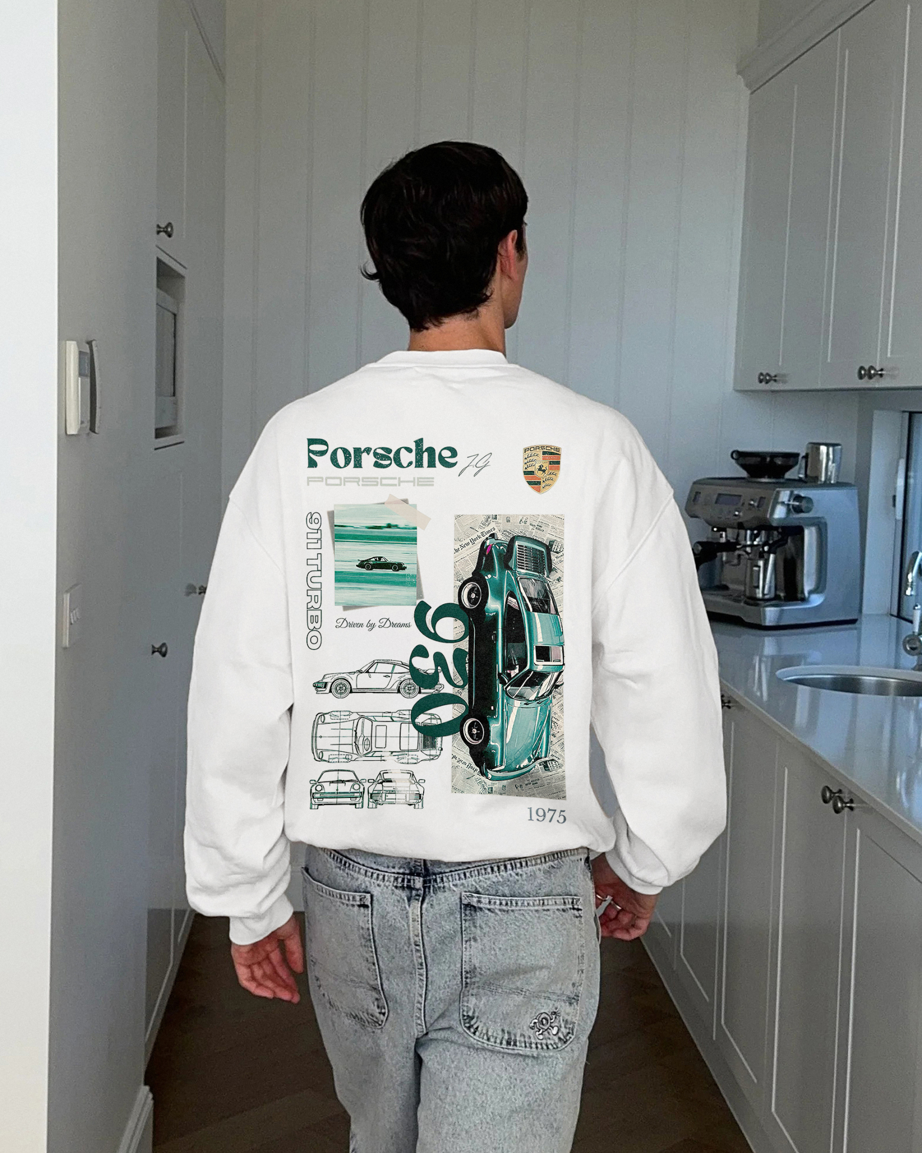 Porsche 911 Turbo Printed Men's Sweatshirt