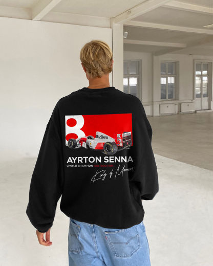 Ayrton Senna World Champion Printed Men's Sweatshirt