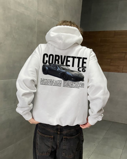 Corvette C6 Printed Fleece-lined Unisex Cotton Hoodie