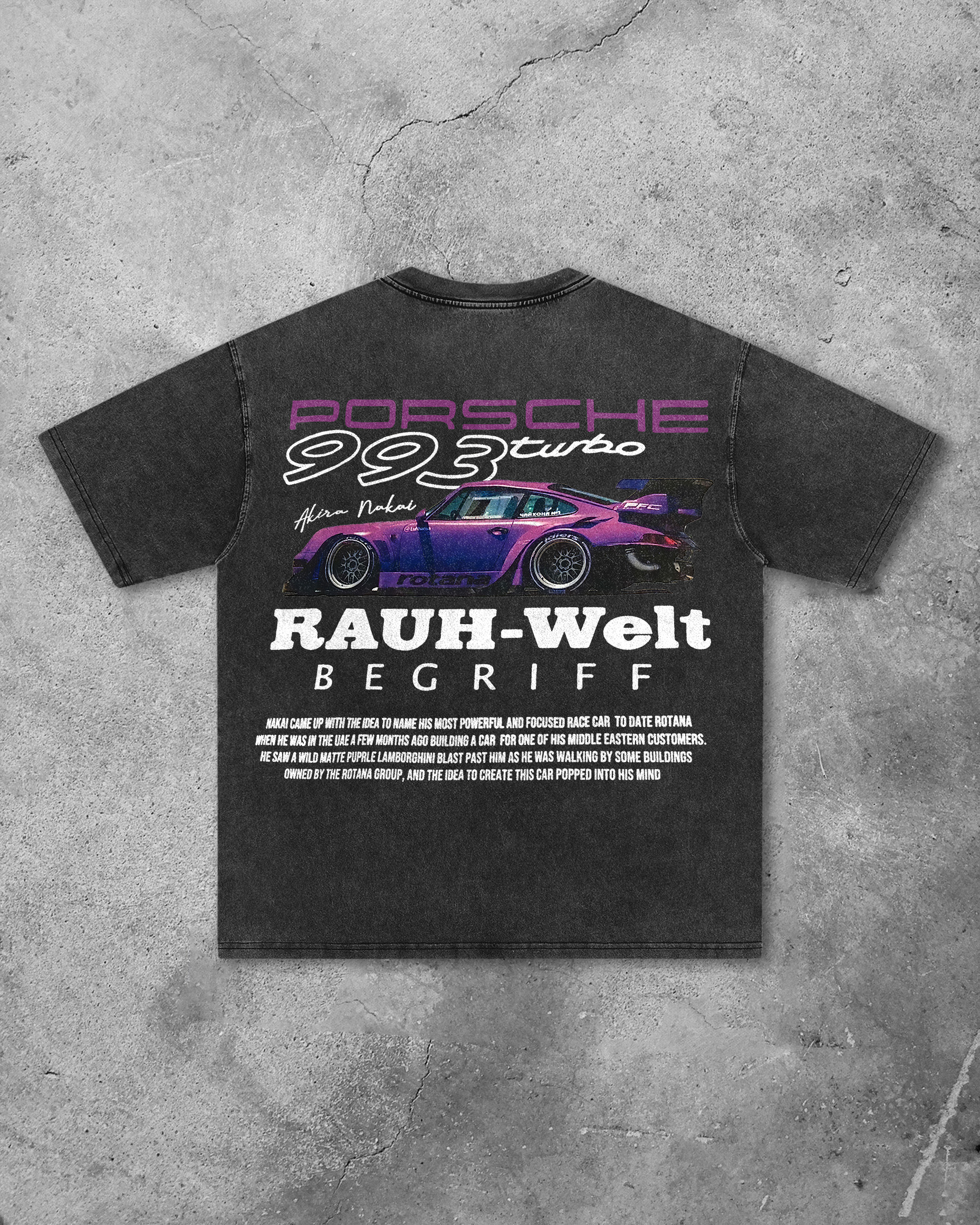 Porsche 993 Turbo Printed Unisex Washed T-shirt