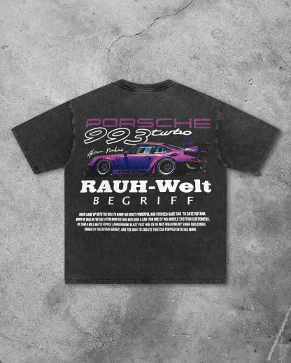 Porsche 993 Turbo Printed Unisex Washed T-shirt