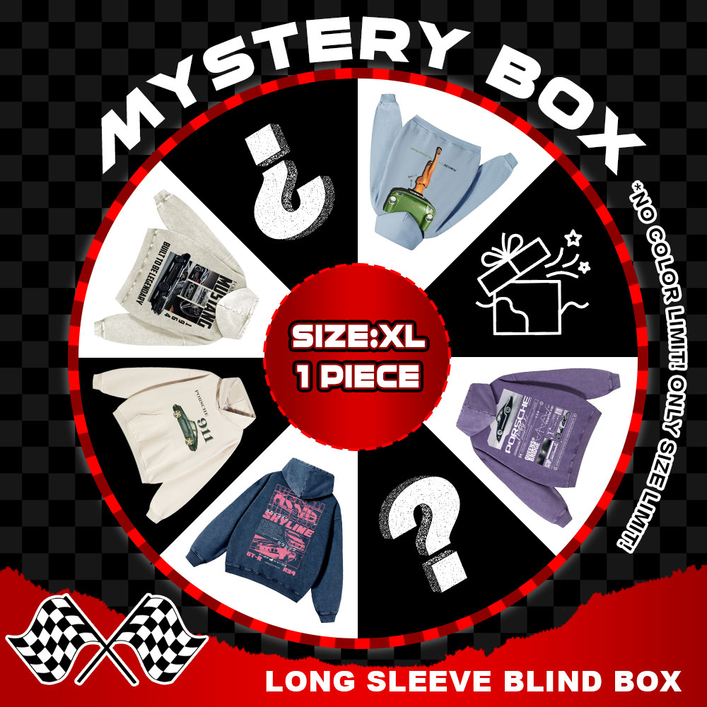 Car Print Sweatshirt Blind Box